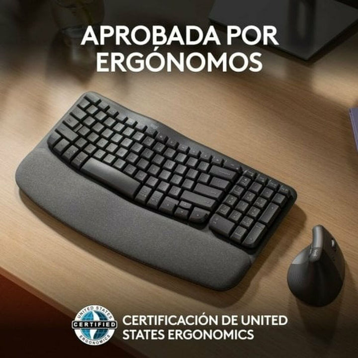 Keyboard Logitech 920-012296 Graphite Spanish QWERTY-10