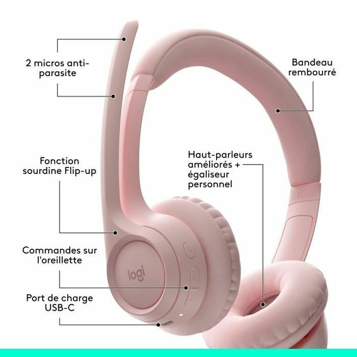 USB Cable Logitech 981-001412 Pink-1