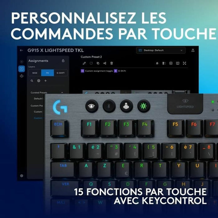 Wireless Keyboard Logitech G915 TKL X Black AZERTY-3