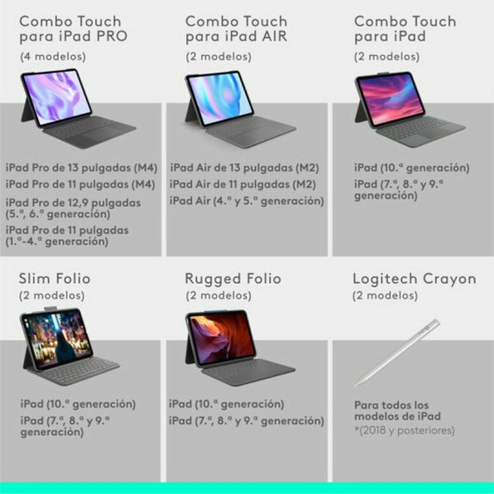 Tablet cover Logitech 920-012614 Grey Spanish Qwerty-3