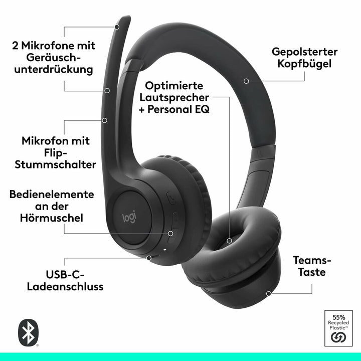 Headphones Logitech 981-001458 Black-9