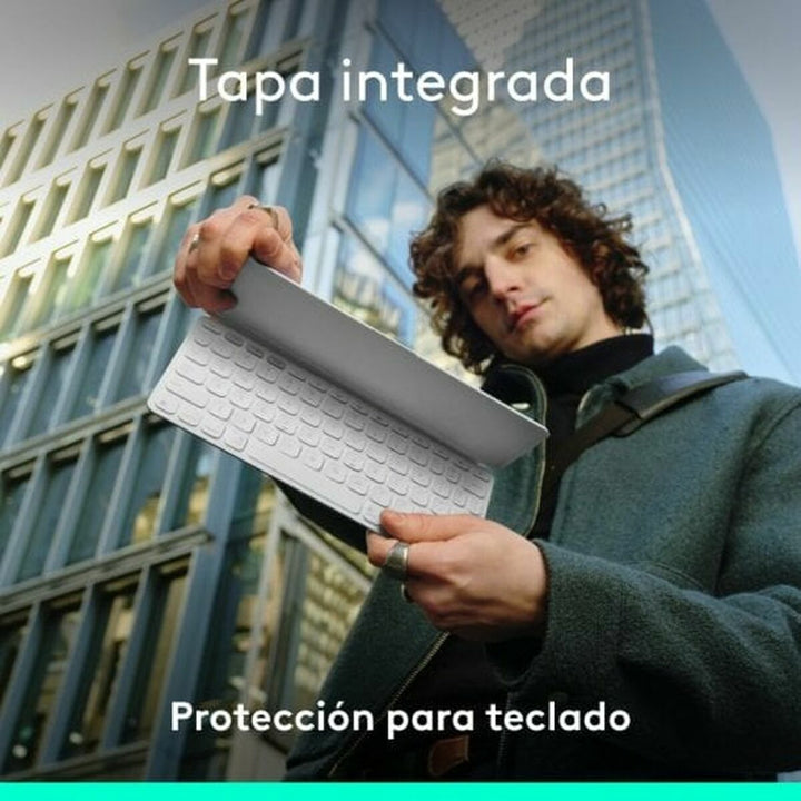 Bluetooth Keyboard Logitech 920-013011 Spanish Qwerty Grey White/Grey-11