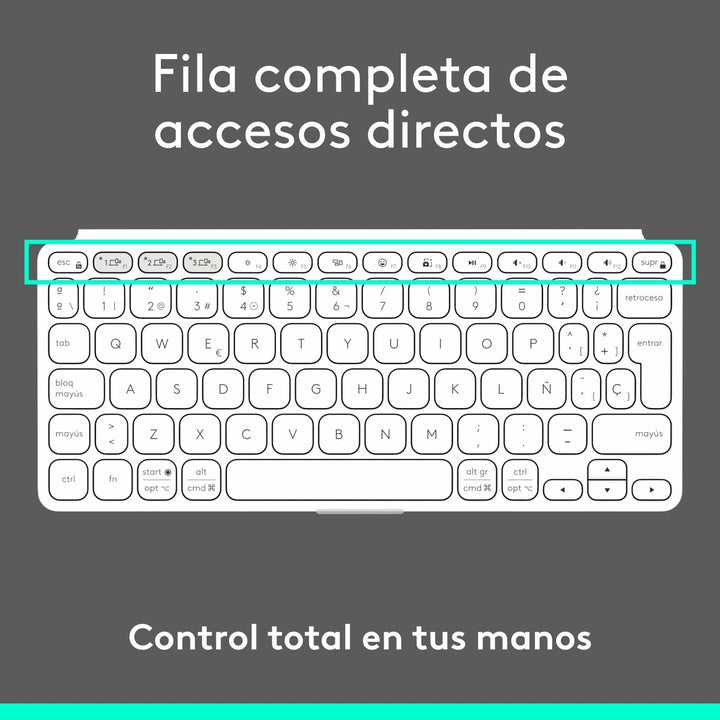 Keyboard Logitech 920-012974 White Grey QWERTY-1