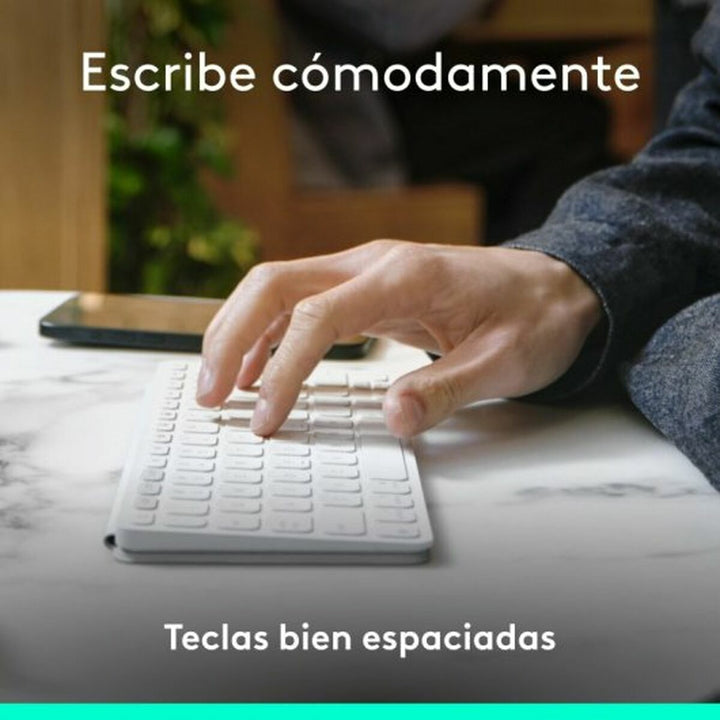 Keyboard Logitech 920-012974 White Grey QWERTY-7