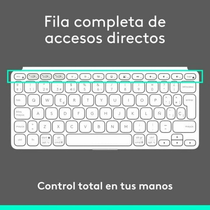 Keyboard Logitech 920-012974 White Grey QWERTY-2