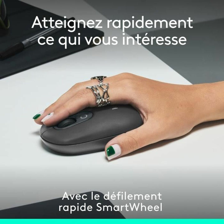 Wireless Bluetooth Mouse Logitech Pop Dark grey-4