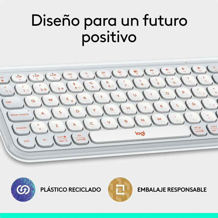Keyboard Logitech 920-013069 White-1