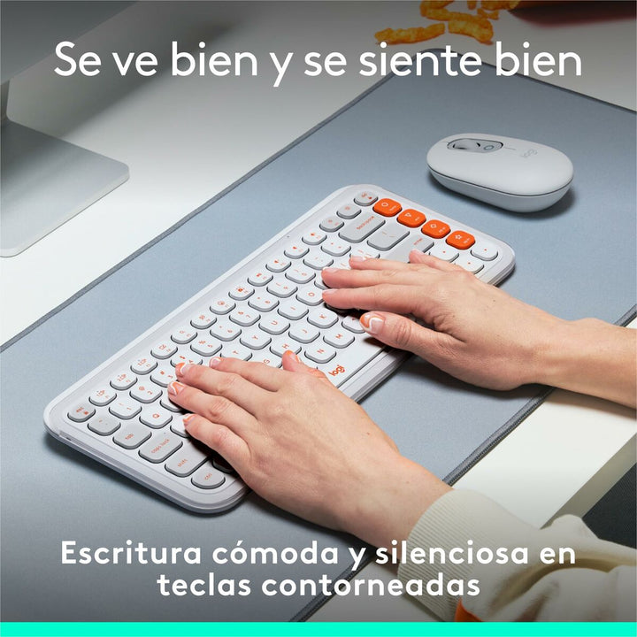 Keyboard Logitech 920-013069 White-9