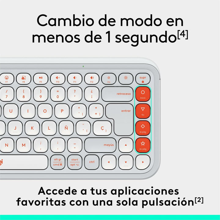 Keyboard Logitech 920-013069 White-7