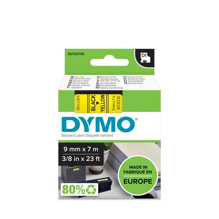 Adhesive labels Dymo S0720730 Yellow Black/Yellow-1