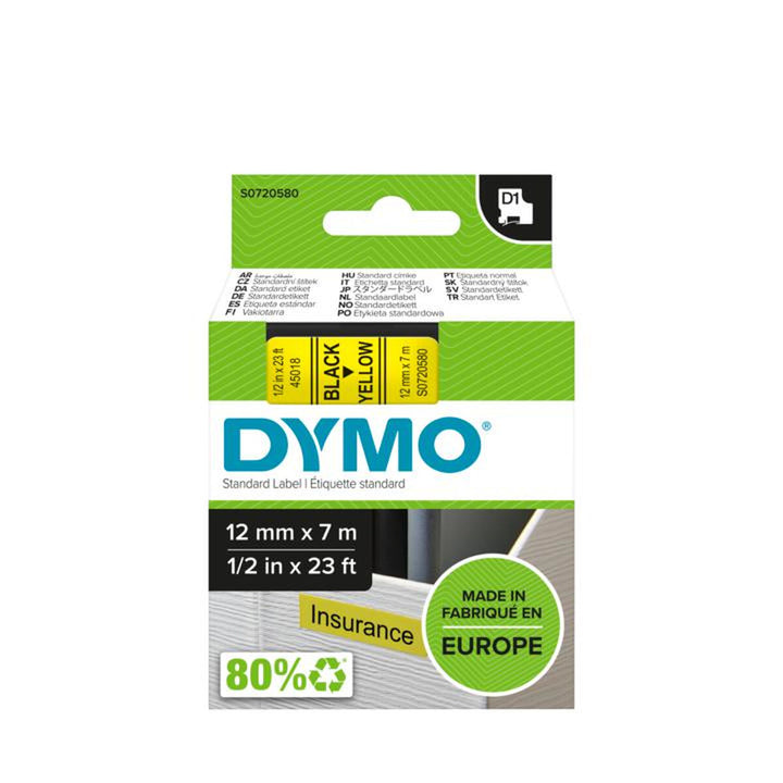 Adhesive labels Dymo S0720580 Black/Yellow-1