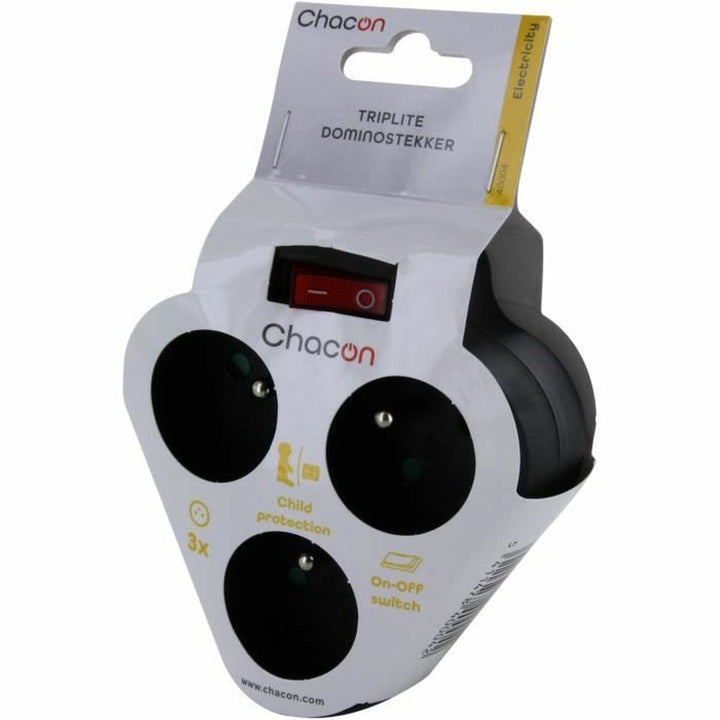 3-socket plugboard with power switch Chacon Dominó 3x16A-1