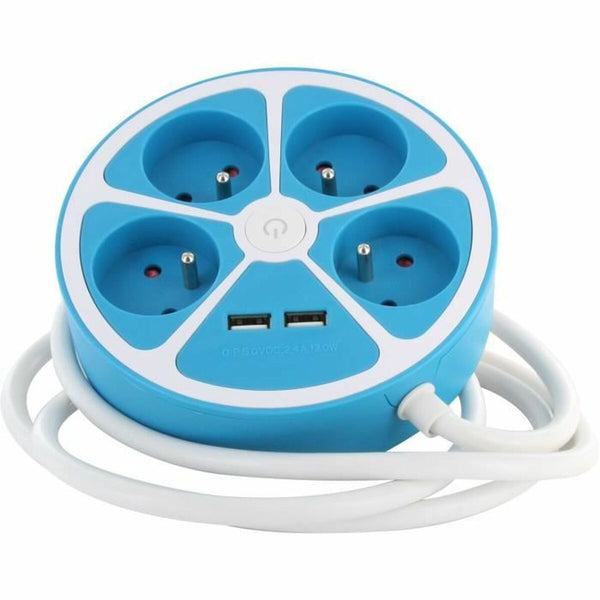 4-socket plugboard with power switch Chacon 4X16 A 3680 W (1,5 m)-0