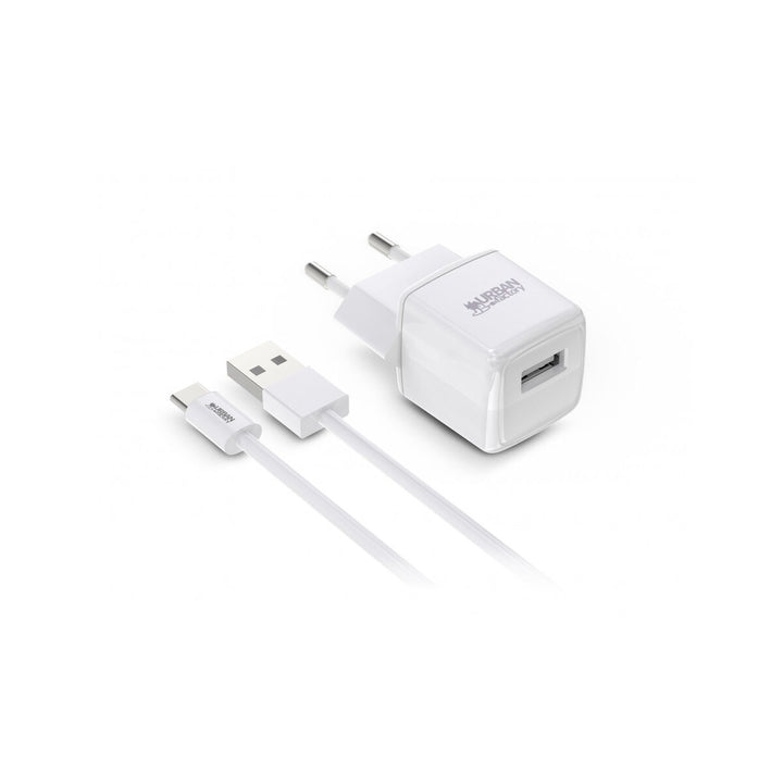 Wall Charger + USB-C Cable Urban Factory PSC25UF White 12 W-1