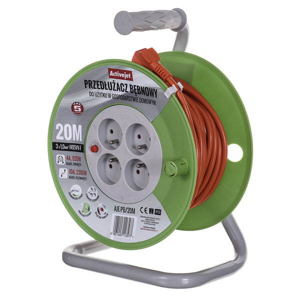 4-socket plugboard without power switch Activejet AJE-PB (20 m)-0