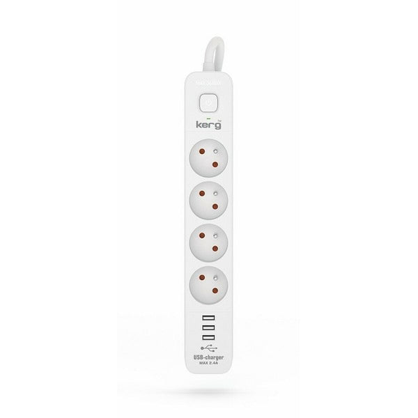 4-socket plugboard with power switch Kerg M02414 (3 m)-0