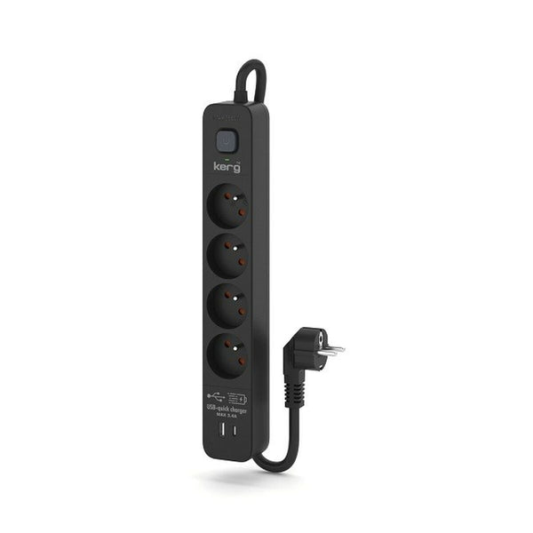 4-socket plugboard with power switch Kerg M02522 (1,5 m)-0