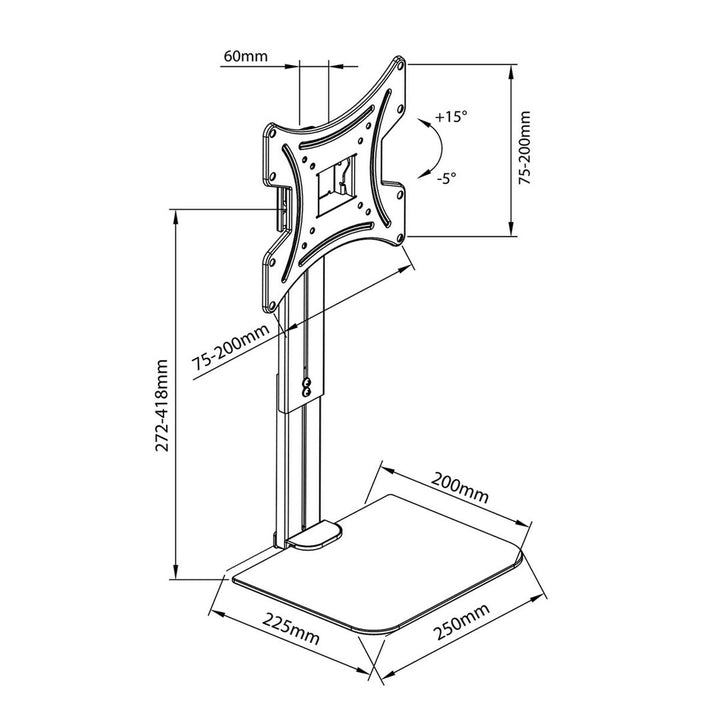 Wall Bracket MacLean MC-451 15" 42"-5
