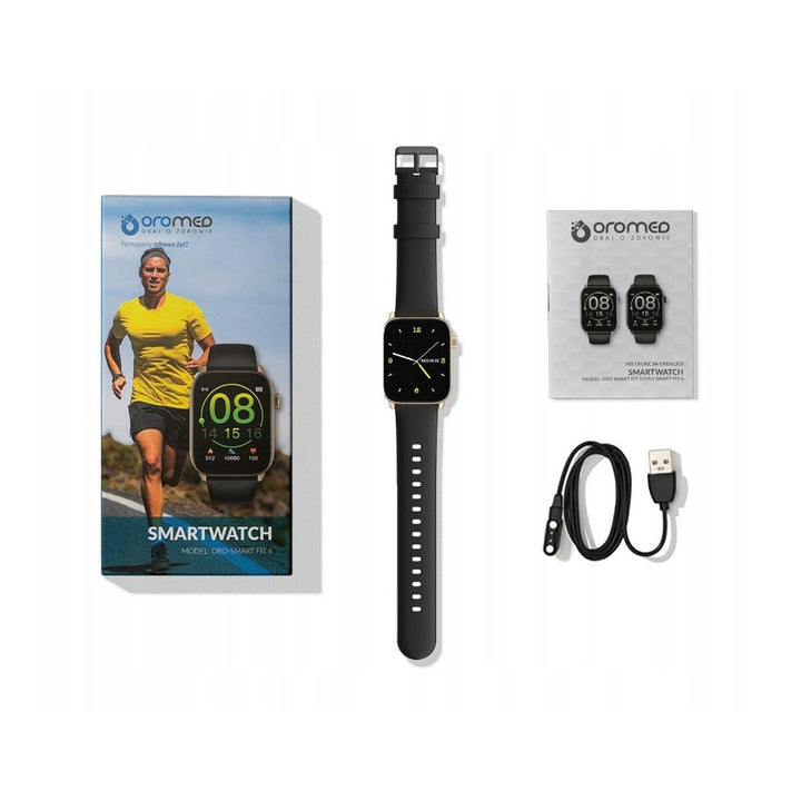Smartwatch Oromed ORO SMART FIT 6 Black Golden 1,69"-2