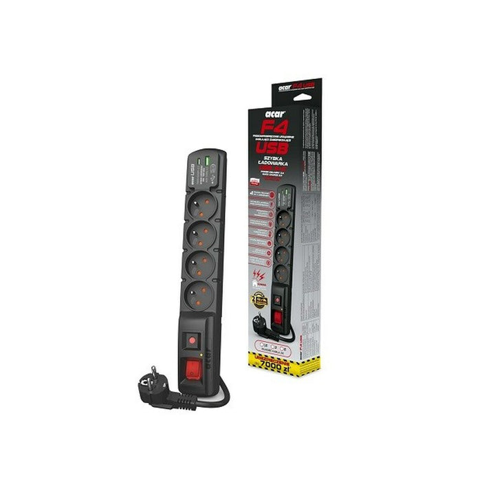 4-socket plugboard with power switch Acar W2441 (5 m)-1