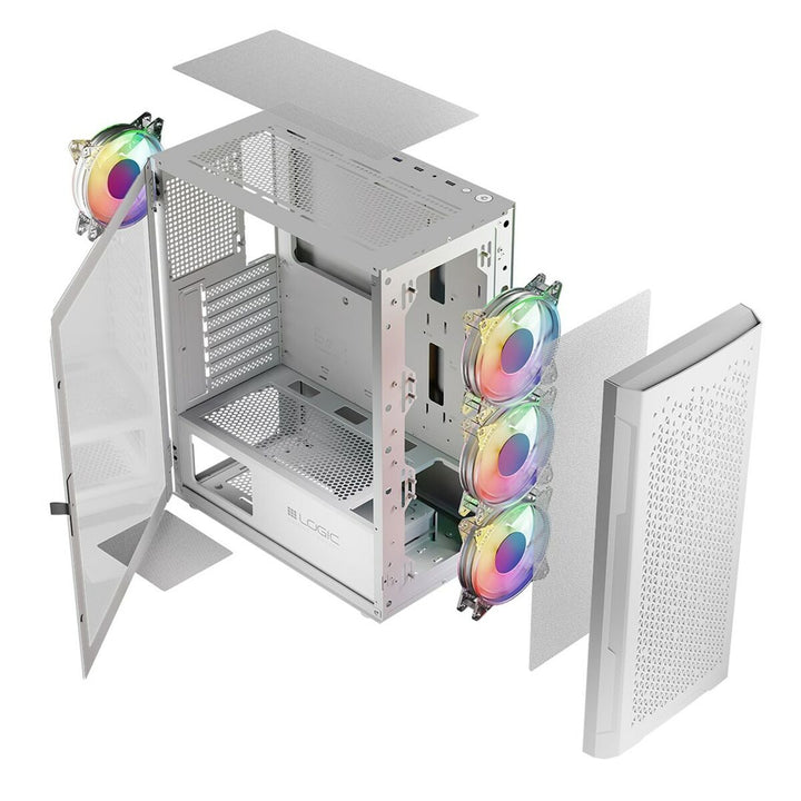 ATX Semi-tower Box Logic ARAMIS ARGB White-2