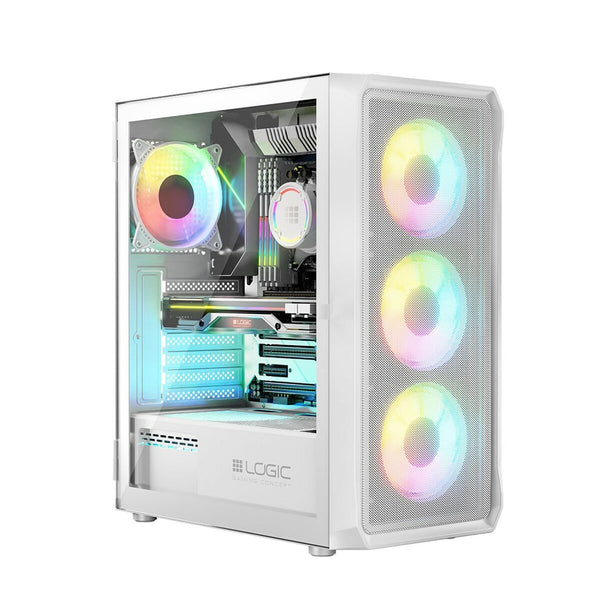 ATX Semi-tower Box Logic PORTOS ARGB White Black-0