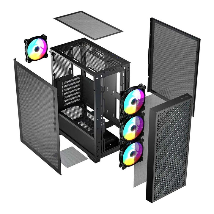 ATX Semi-tower Box Logic AT-DART-PRO-ARGB-10 Black-2
