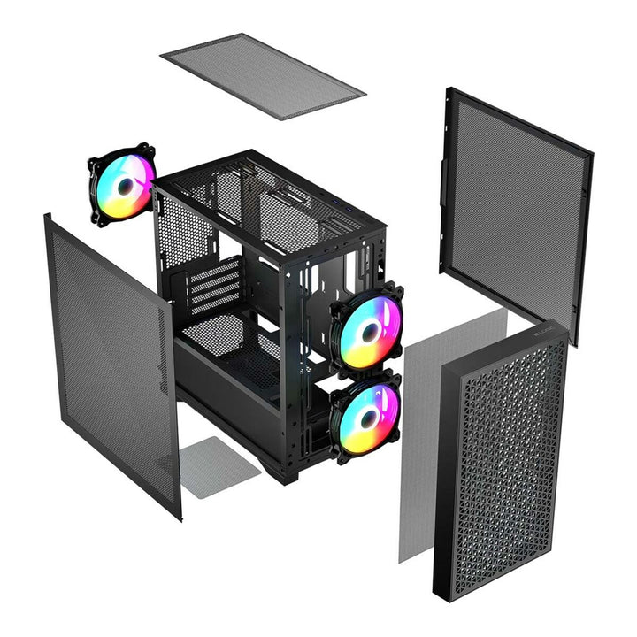 ATX Semi-tower Box Logic AM-DART-PRO-ARGB-10 Black-4