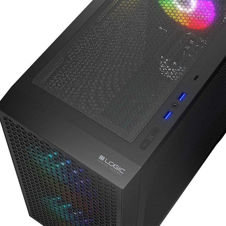 ATX Semi-tower Box Logic AM-DART-PRO-ARGB-10 Black-2