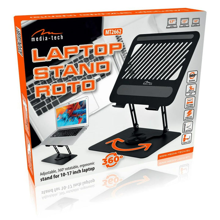 Notebook Stand Media Tech MT2662 Silicone Aluminium Carbon steel-1