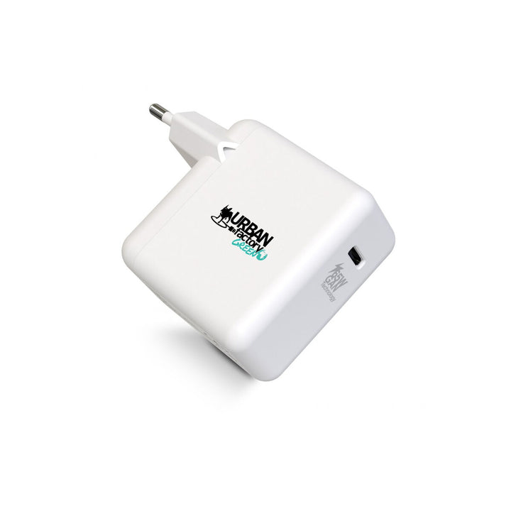 Wall Charger + USB C Cable Urban Factory GSC65UF White-2