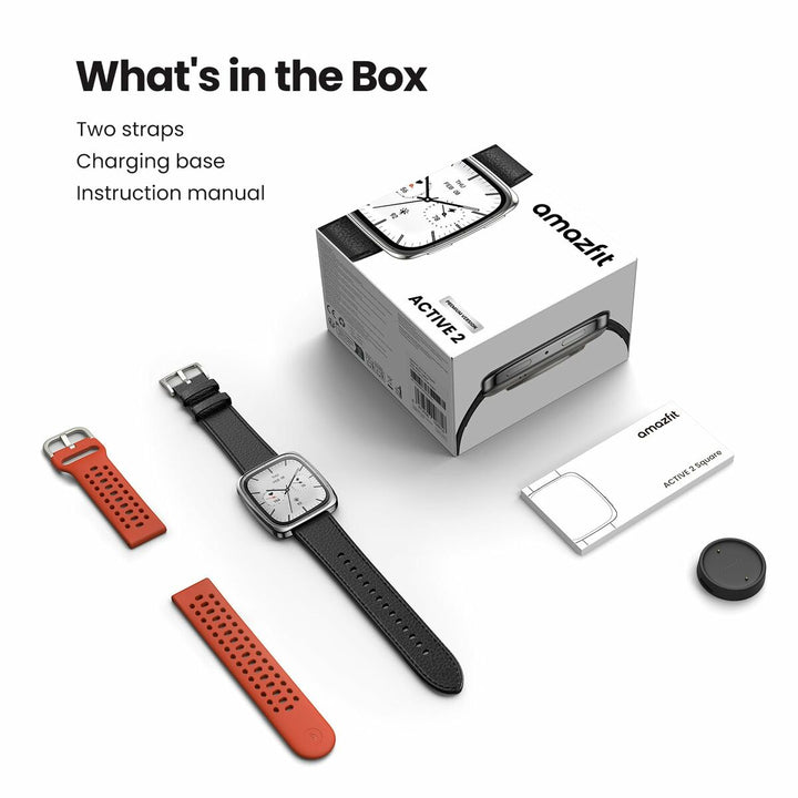 Smartwatch Amazfit ACTIVE 2 SQUARE Black Steel 1,75"-1