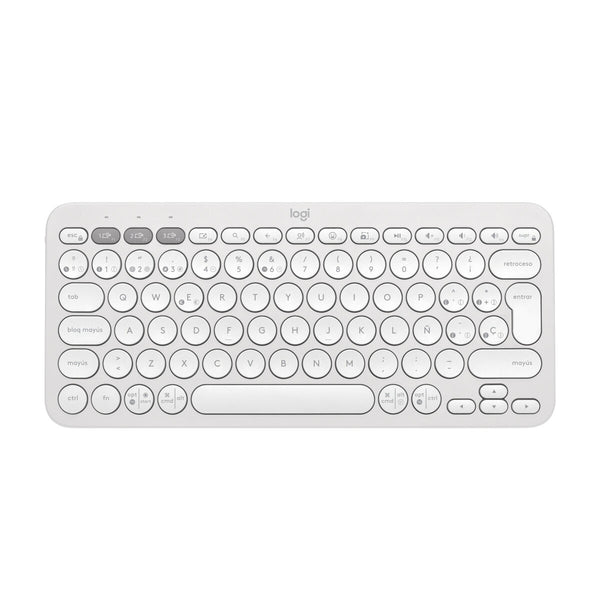 Wireless Keyboard Logitech K380s White Spanish Qwerty-0