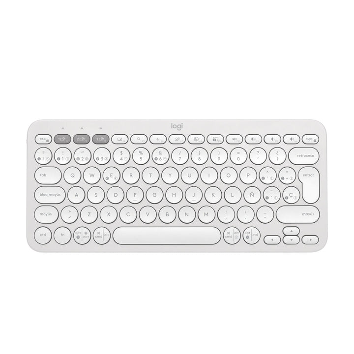 Wireless Keyboard Logitech K380s White Spanish Qwerty-0