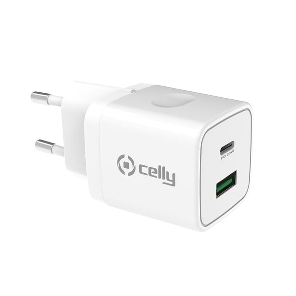 Wall Charger 2-in-1 Celly White 20 W-0