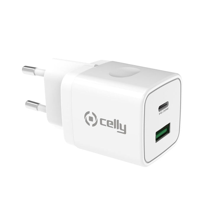 Wall Charger 2-in-1 Celly White 20 W-0