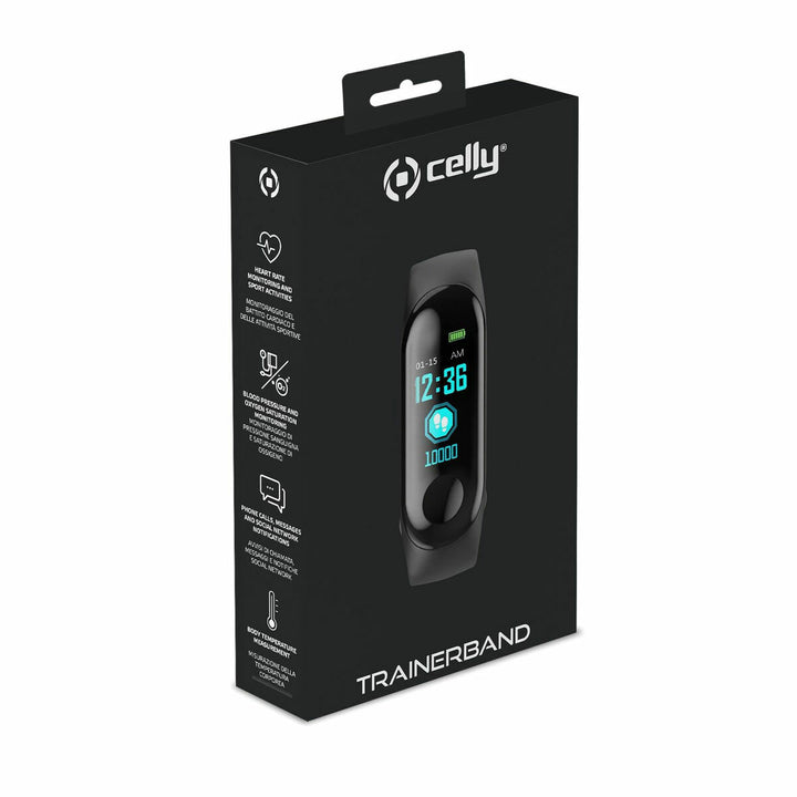 Activity Bangle Celly TRAINERBANDBK Black Multicolour 0,96"-1