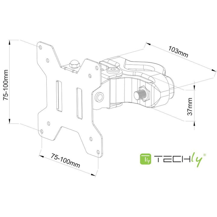 TV Mount Techly ICALCD100BK 30" 10 kg-12
