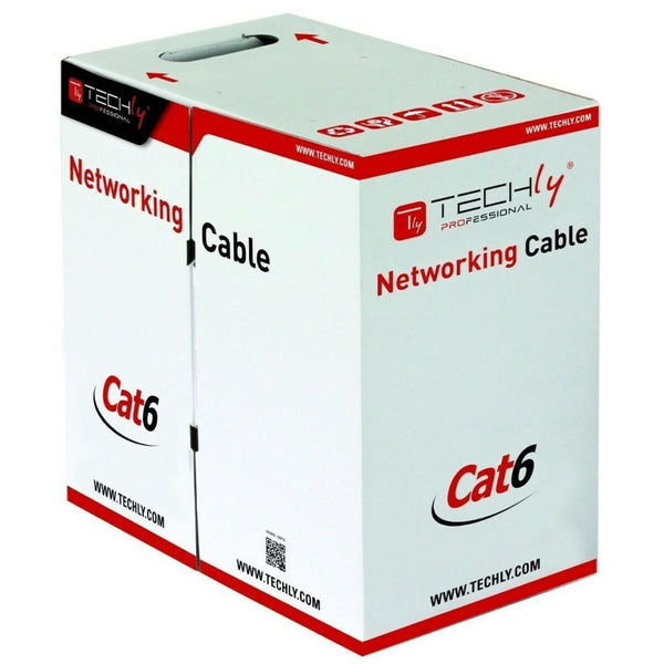 UTP Category 6 Rigid Network Cable Techly ITP9-FLU-0305 Grey 305 m-0