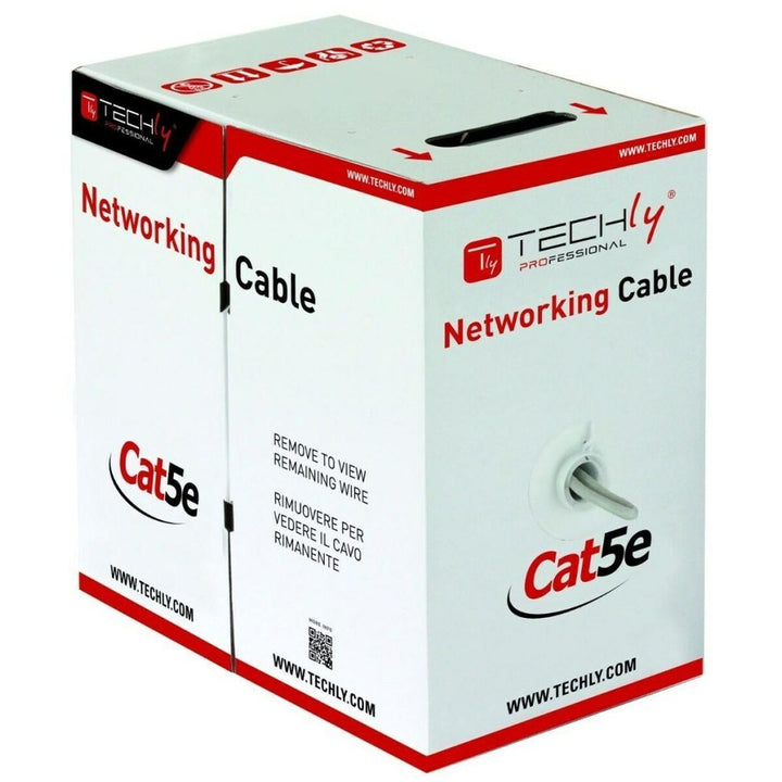 UTP Category 5e Rigid Network Cable Techly 025640 Grey 305 m-5
