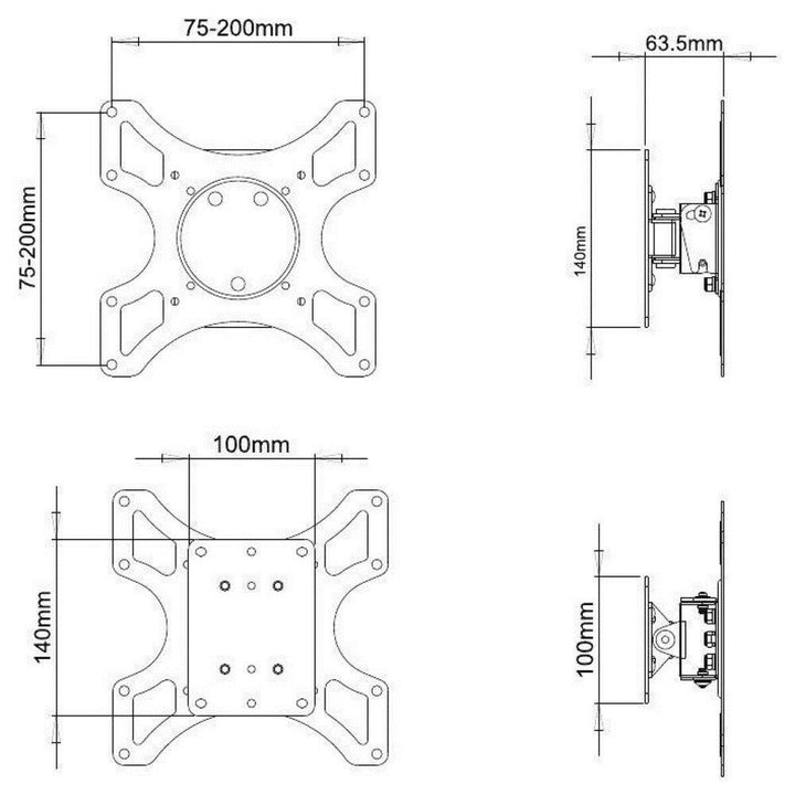 TV Mount Techly ICA-LCD 2900B 19" 37" 25 kg-5