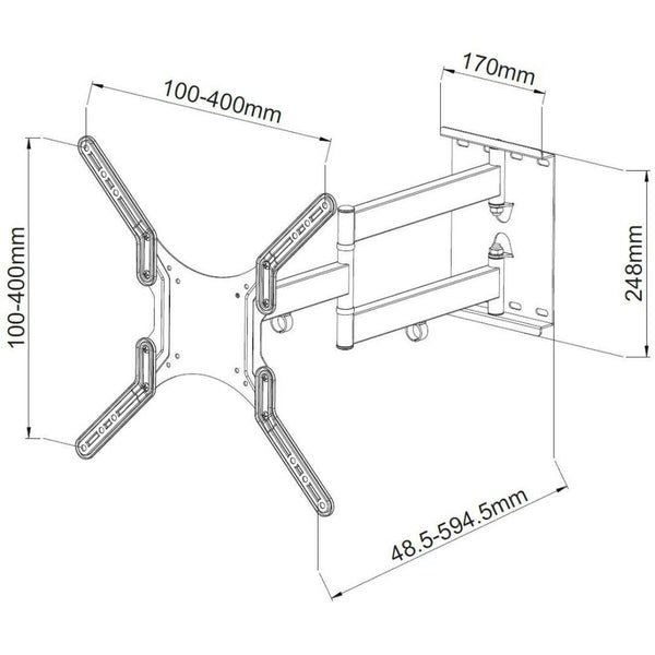 Wall Bracket Techly ICA-PLB 136M 55" 23"-10