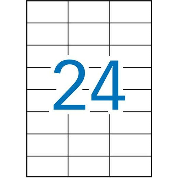 Adhesive labels Apli 1273 100 Sheets 70 x 37 mm White-0