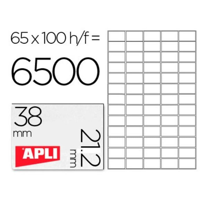 Adhesive labels Apli 1283 White 100 Sheets 38 x 21,2 mm-0