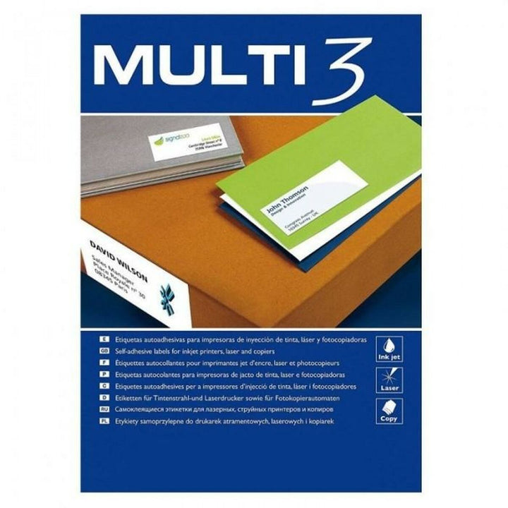 Adhesive labels MULTI 3 White Upright 500 Sheets 70 x 35 mm (24 Units)-2