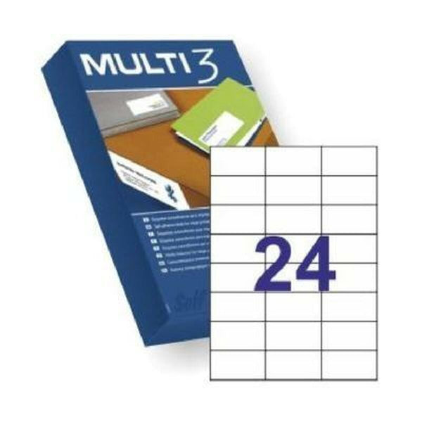 Adhesive labels Apli 10518 500 Sheets 70 x 37 mm White-0
