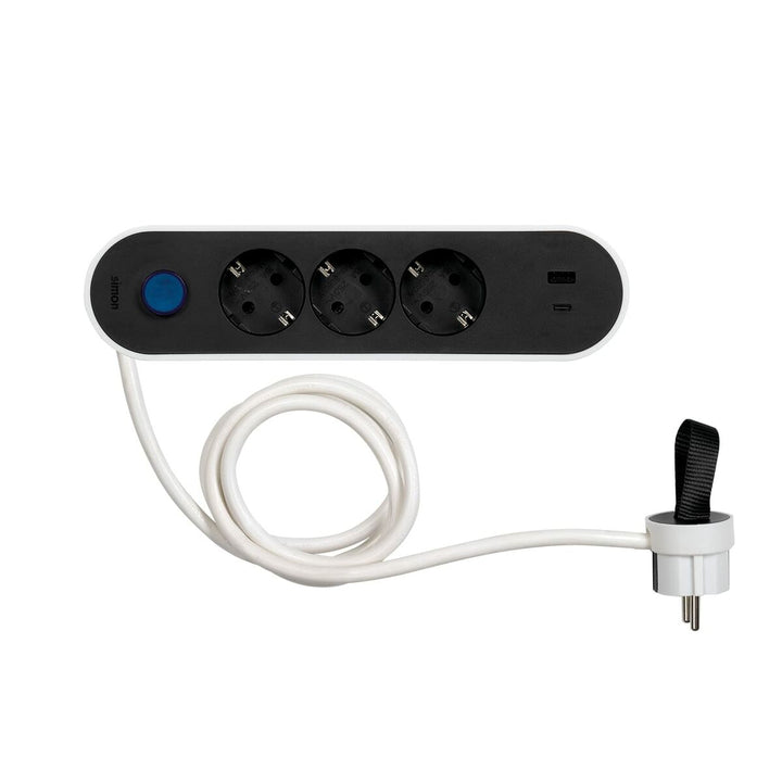 3-socket plugboard with power switch Simon-0