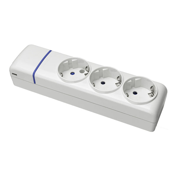 3-socket plugboard without power switch Solera 8003p-0