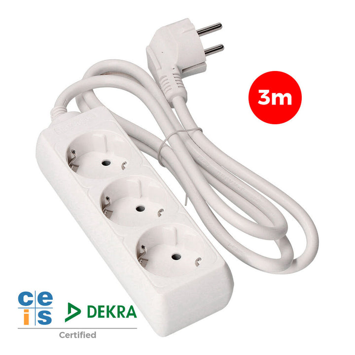 3-socket plugboard without power switch EDM 41033 Schuko (3 m)-1