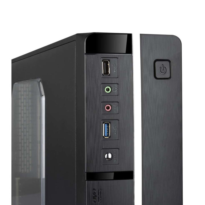 ATX Mini-tower Box with Power Feed TooQ TQC-3005U3 Slim USB 3.0 Black 500 W-1